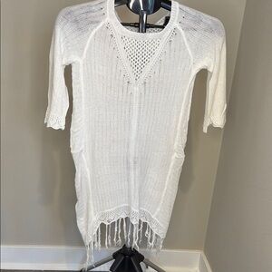 White Knit Swim Cover-Up